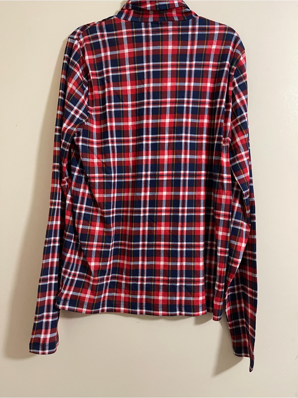 J Crew Long Sleeve Plaid Lightweight Turtleneck Pullover Top Shirt Sz L NWT - Picture 6 of 6